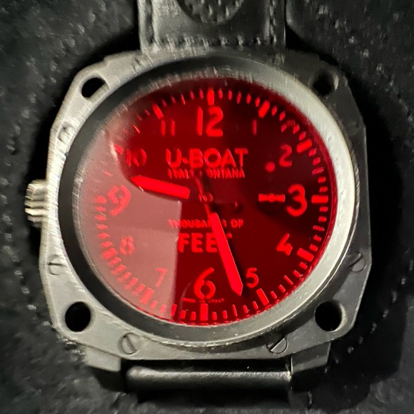 U-Boat Watch with Red Lens - Picture 2 of 5